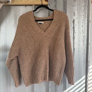 American Eagle Outfitters Brown V-Neck Sweater